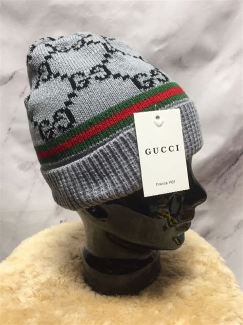 gucci logo beanie hat|vintage gucci beanie.